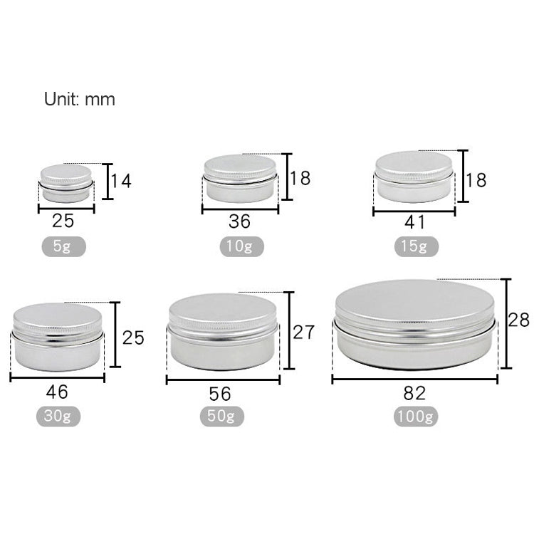 5 PCS Thread Refillable Aluminum Packaging Box Cosmetic Small Storage Case