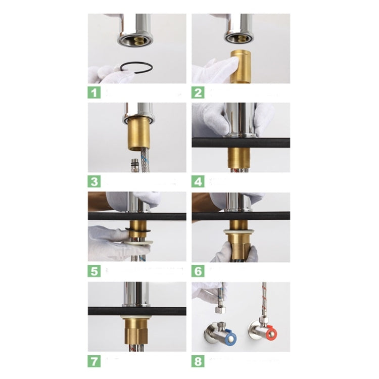 Copper Hand Basin Hot Cold Water Faucet