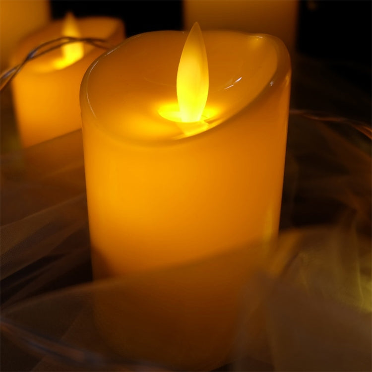 Cylindrical LED Electronic Candle Light Simulation Wedding Candlestick Candle