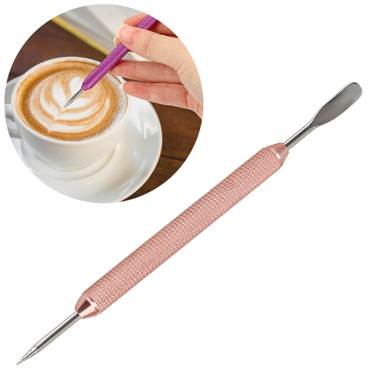 Fancy Coffee Pull Flower Needle Stainless Steel Carved Rod Crochet Flower Needle