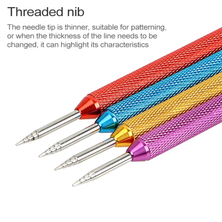 Fancy Coffee Pull Flower Needle Stainless Steel Carved Rod Crochet Flower Needle