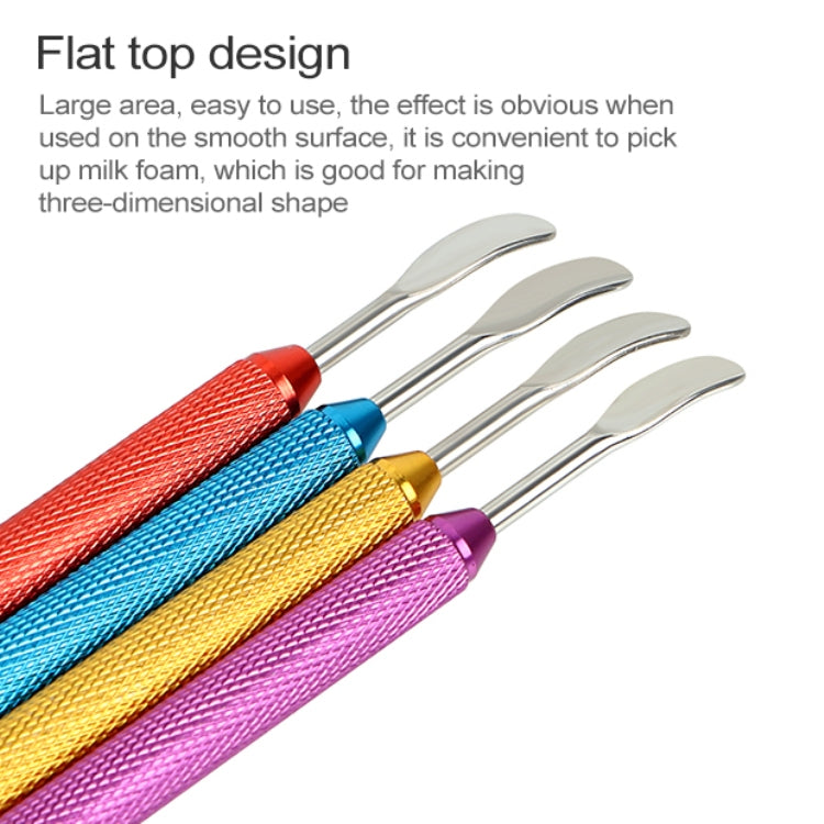 Fancy Coffee Pull Flower Needle Stainless Steel Carved Rod Crochet Flower Needle