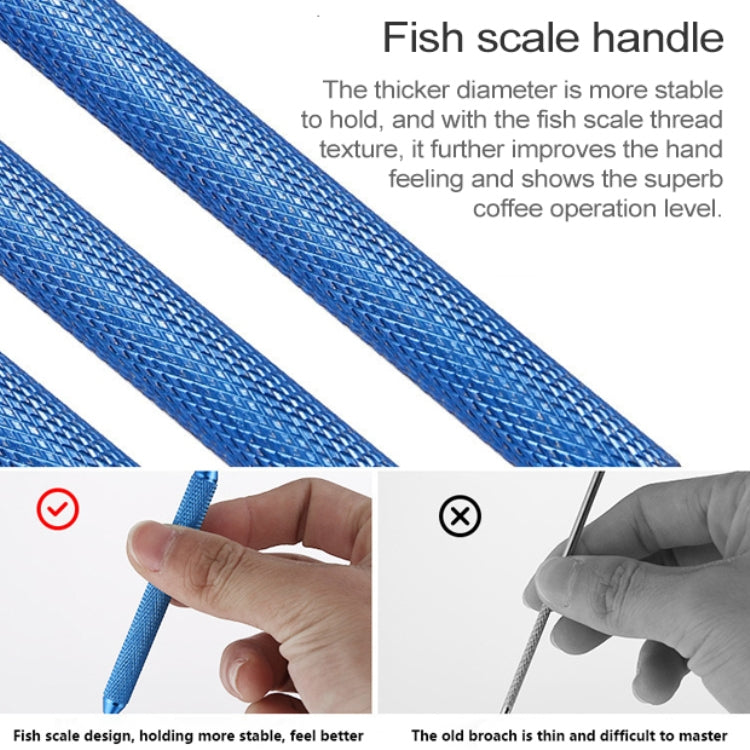 Fancy Coffee Pull Flower Needle Stainless Steel Carved Rod Crochet Flower Needle