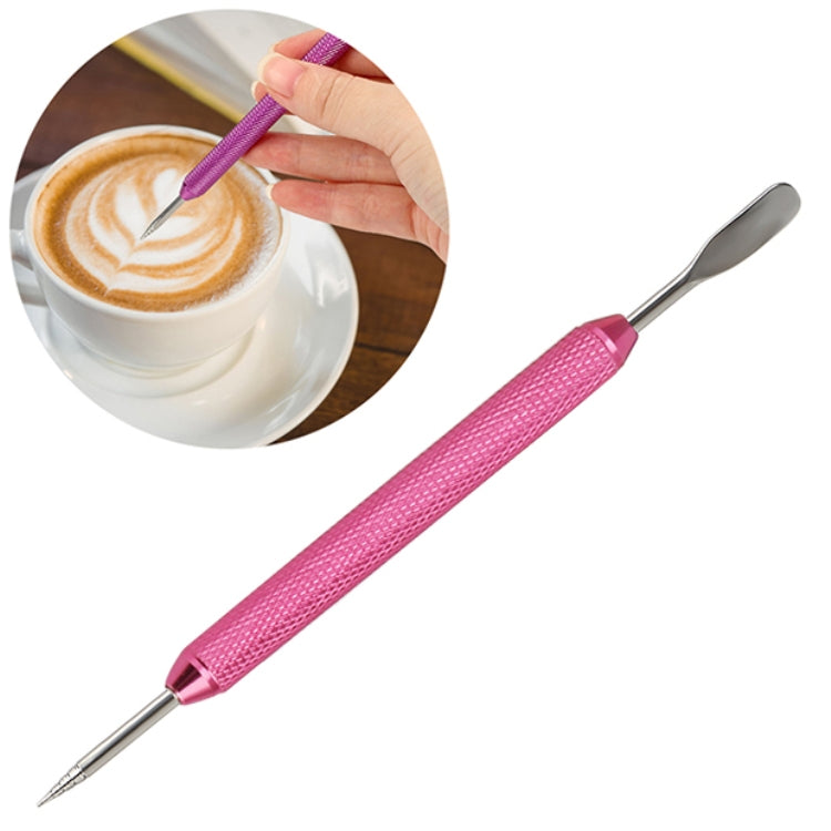 Fancy Coffee Pull Flower Needle Stainless Steel Carved Rod Crochet Flower Needle