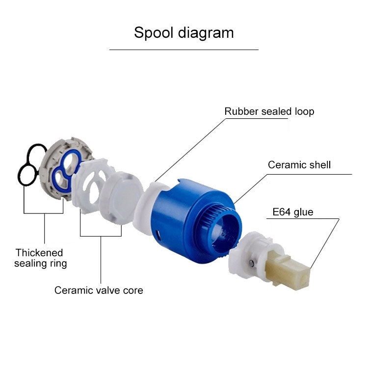 Copper Antique Hot Cold Double Blue White Porcelain Faucet