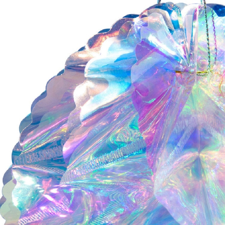 2 PCS Neon Film Honeycomb Ball Ornaments Wedding Birthday Party Decoration Supplies