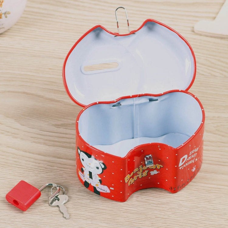 4 PCS Double Heart Cartoon Iron Creative Children Piggy Bank