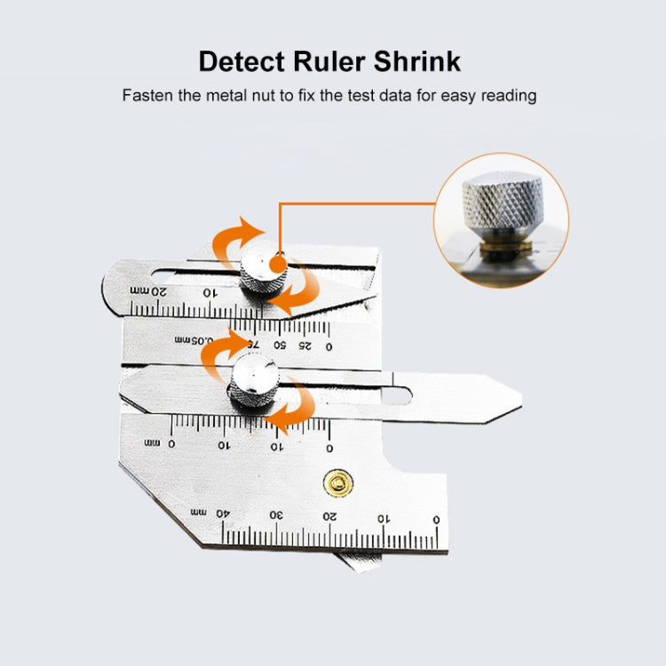 HJC40B Stainless Steel Welding Inspection Gauge Measuring Ruler