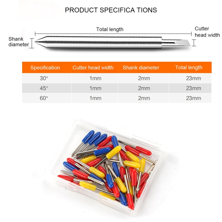 50 PCS 30/45/60 Degrees Sharp and Durable Carving Tools