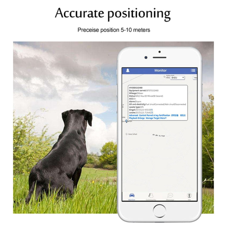 TK200 2G IP67 Waterproof GPS / GPRS / GSM Personal / Goods /  Pet / Bag Locator Pet Collar Real-time Tracking Device