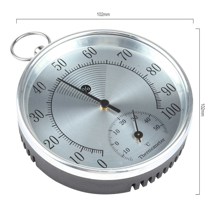 Mini Round Clock-shaped Indoor Outdoor Hygrometer Humidity Thermometer Temperature Meter with Hanging Ring