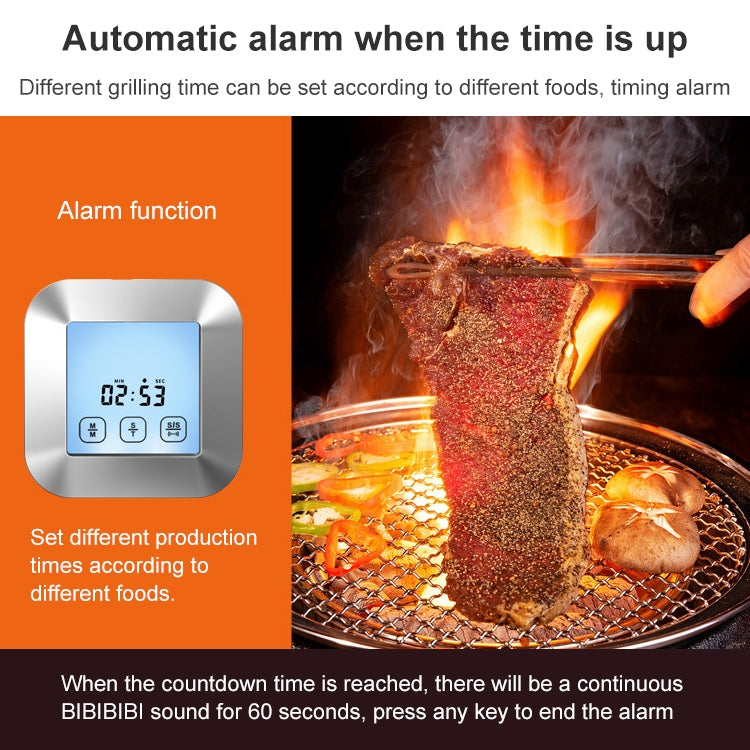 TS-82 Digital Kitchen Food Cooking BBQ Wireless Touch Screen Thermometer with Timer Alarm