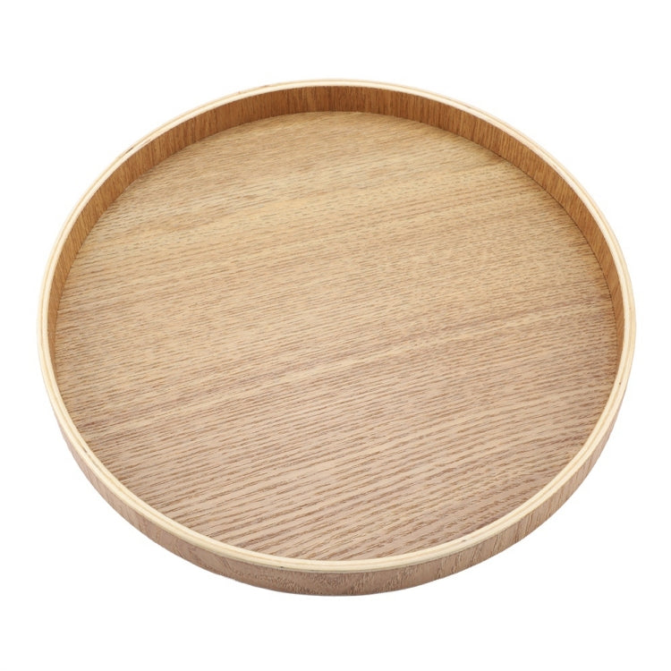 Creative Round Solid Wood Tea Tray Hotel Wooden Tay Storage Tray, Diameter: 37.5cm