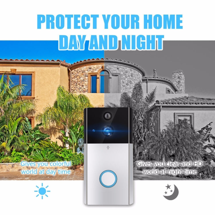 VESAFE HD 720P Security Camera Smart WiFi Video Doorbell Intercom, Support TF Card & Infrared Night Vision & Motion Detection App for IOS and Android(With Ding Dong/Chime)
