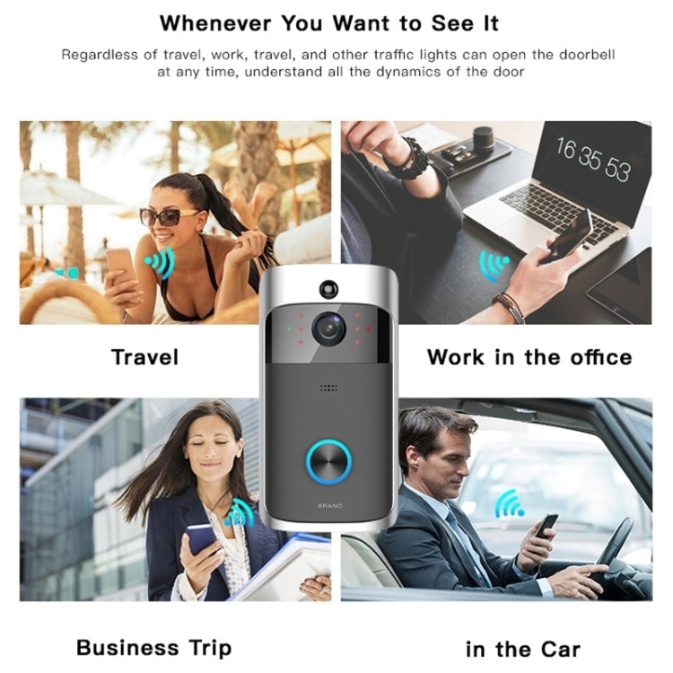 M3 720P Smart WIFI Ultra Low Power Video Visual Doorbell With Ding Dong Version, US Plug