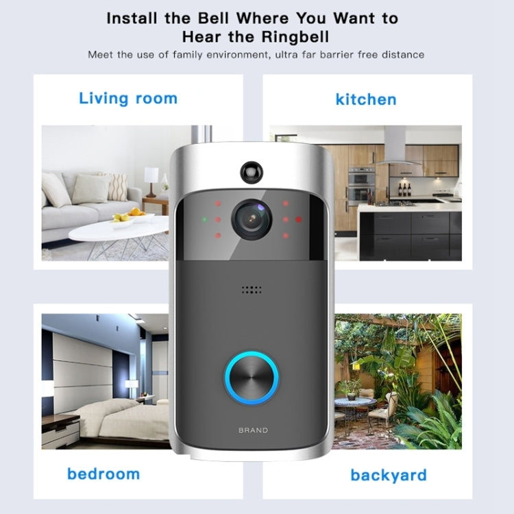 M3 720P Smart WIFI Ultra Low Power Video Visual Doorbell With Ding Dong Version, US Plug