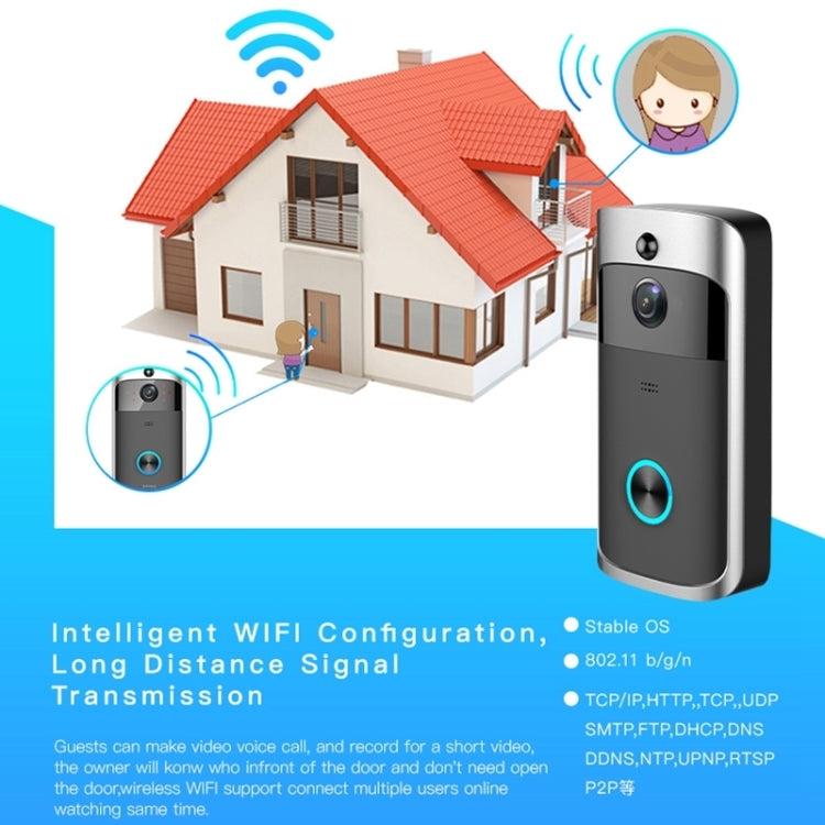 M3 720P Smart WIFI Ultra Low Power Video Visual Doorbell With Ding Dong Version, US Plug