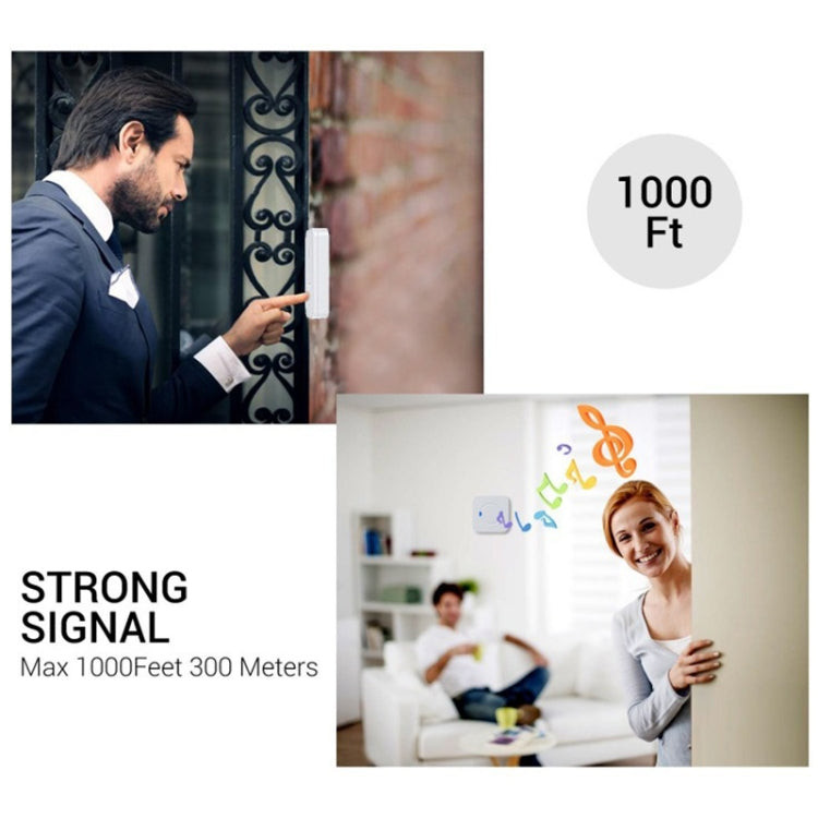 P6 110dB Wireless IP55 Waterproof Low Power Consumption WiFi Doing-dong Doorbell Receiver, Receiver Distance: 300m, US Plug