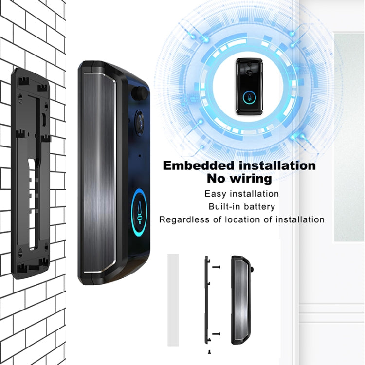 M101 WiFi Intelligent Video Doorbell, Support Infrared Night Vision / Motion Detection / Two-way Intercom / 32GB SD Card