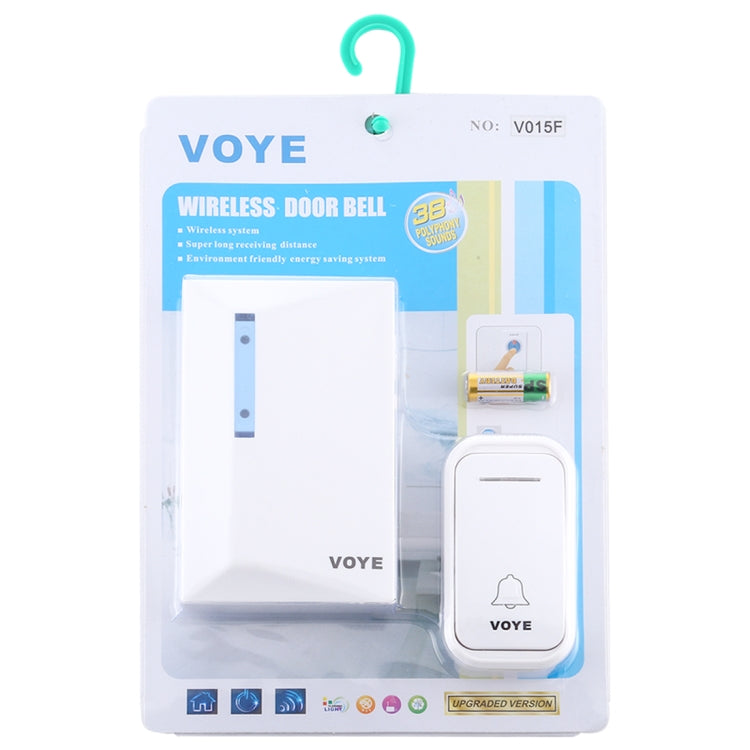 VOYE V015F Home Music Remote Control Wireless Doorbell with 38 Polyphony Sounds