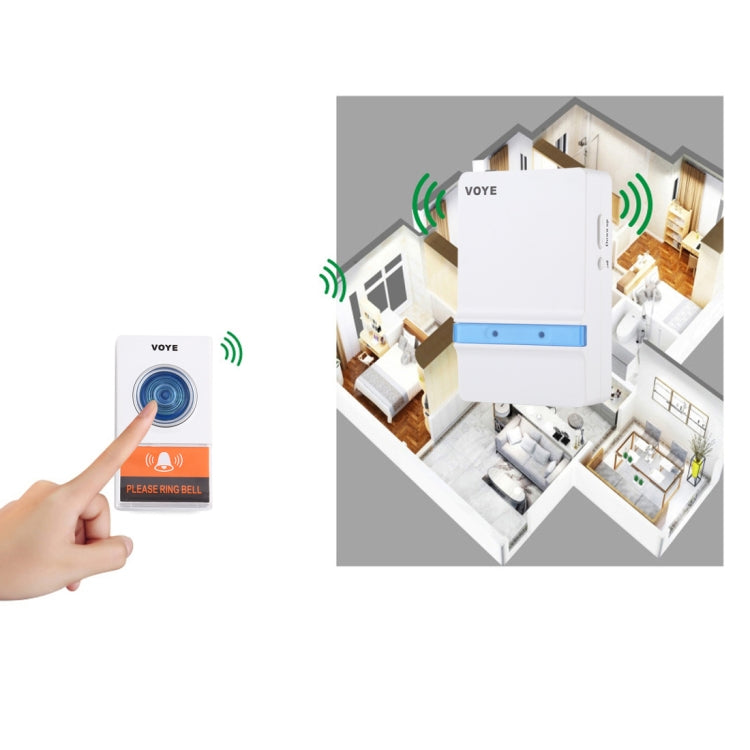 VOYE V012A Home Music Remote Control Wireless Doorbell with 38 Polyphony Sounds