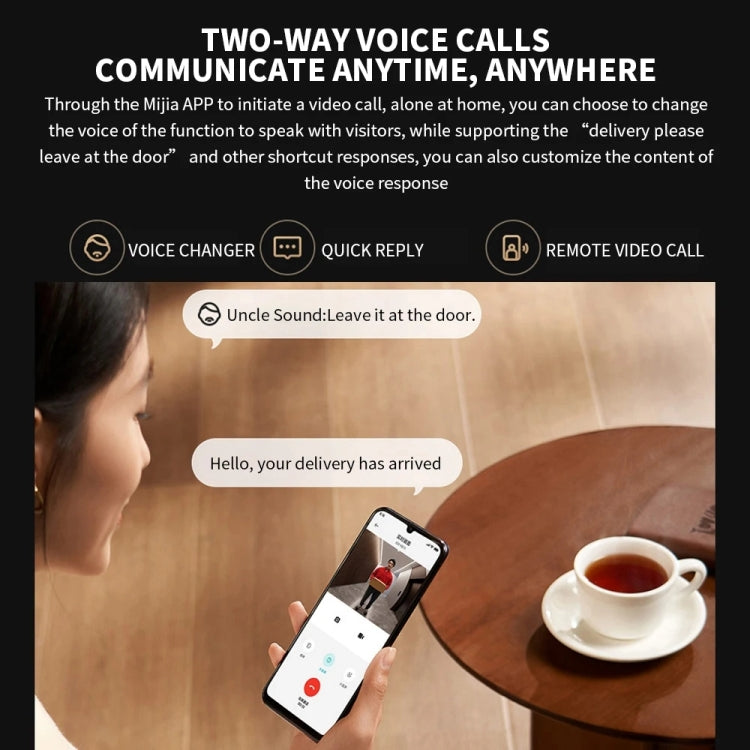 Xiaomi Smart Cat Eye 2 HDR 5 inch 3MP HD Camera 180 Degree Wide Angle Lens 940nm Infrared Night Vision Intercom Doorbell