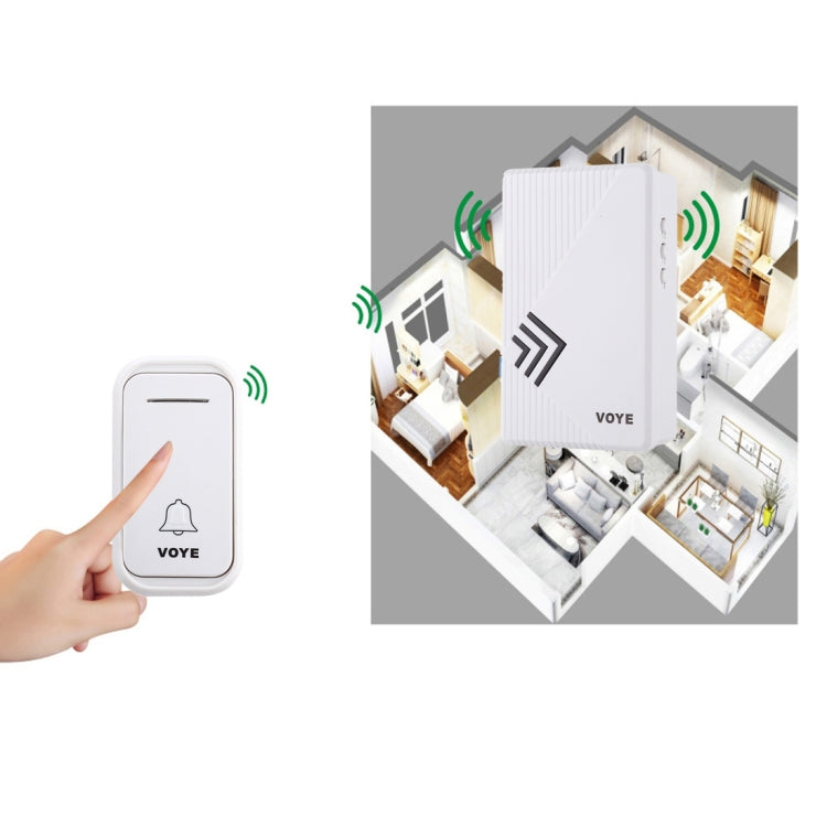 VOYE V022F Home Music Remote Control Wireless Doorbell with 38 Polyphony Sounds