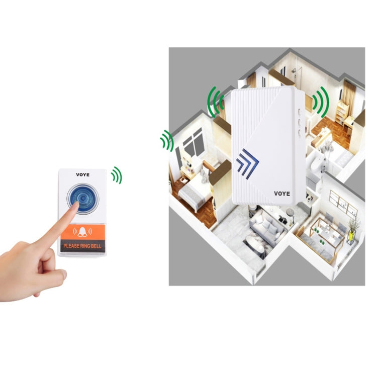 VOYE V022A Home Music Remote Control Wireless Doorbell with 38 Polyphony Sounds