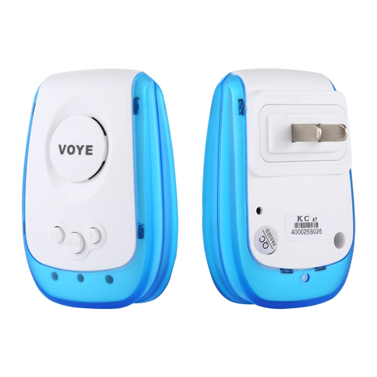 VOYE V009B Home Music Remote Control Wireless Doorbell with 38 Polyphony Sounds, US Plug