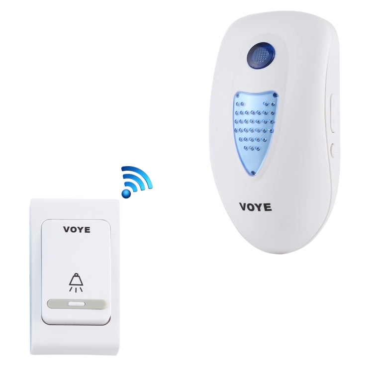 VOYE V003B Home Music Remote Control Wireless Doorbell with 38 Polyphony Sounds, US Plug