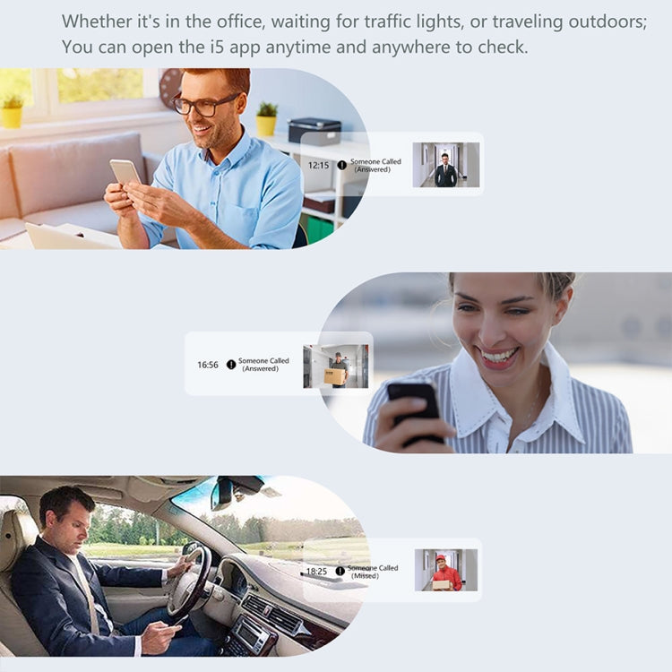 DoorBell i5 Smart Doorbell HD Wireless Bluetooth WiFi Security Camera Visual Doorbells Anti-theft Support Bidirectional Voice Intercom