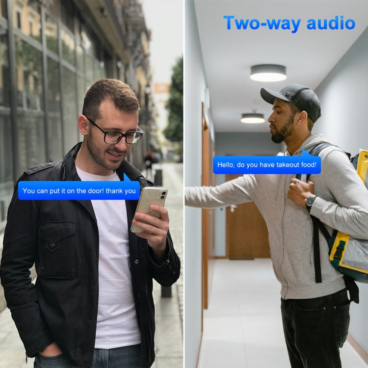 SriHome DH002 4.0 Million Pixels Smart WiFi Video PIR Visual Doorbell, Support Video Two-way Voice