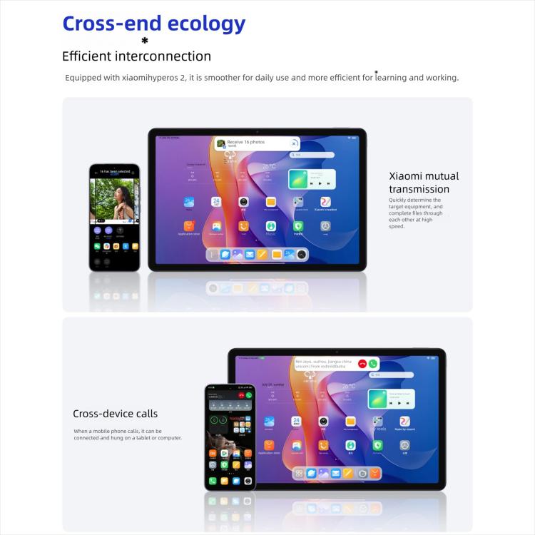 REDMI Pad 2 11 inch Tablet PC, 8GB+256GB, HyperOS 2, MediaTek G100-Ultra Octa Core CPU