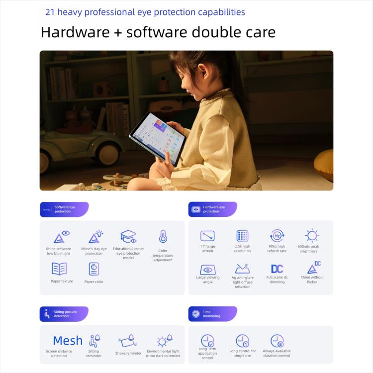 REDMI Pad 2 11 inch Tablet PC, 8GB+256GB, HyperOS 2, MediaTek G100-Ultra Octa Core CPU