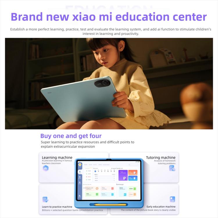 REDMI Pad 2 11 inch Tablet PC, Soft Light Edition 8GB+256GB, HyperOS 2, MediaTek G100-Ultra Octa Core CPU