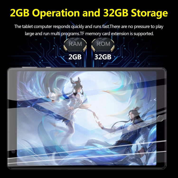 Android 9.0, MTK8321 Octa Core Cortex-A7, Support Dual SIM & Bluetooth & WiFi & GPS, EU Plug