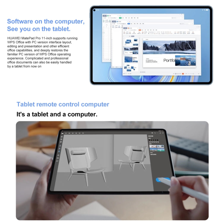 with Smart Keyboard + Stylus, HarmonyOS 3 Qualcomm Snapdragon 888 Octa Core, Support Dual WiFi / BT / GPS, Not Support Google Play