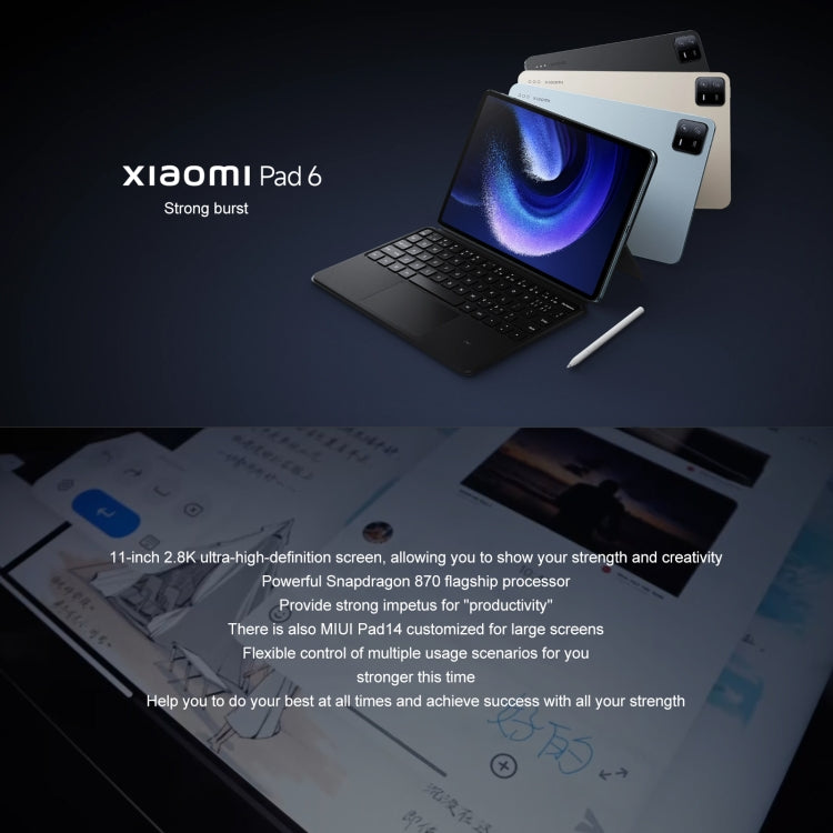 MIUI 14 Qualcomm Snapdragon 870 7nm Octa Core up to 3.2GHz, 8840mAh Battery, Support BT, WiFi