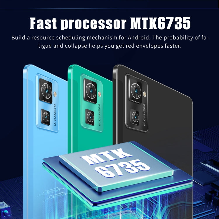 Android 7.0  MTK6735 Quad-core 1.3GHz, Support Dual SIM / WiFi / Bluetooth / GPS