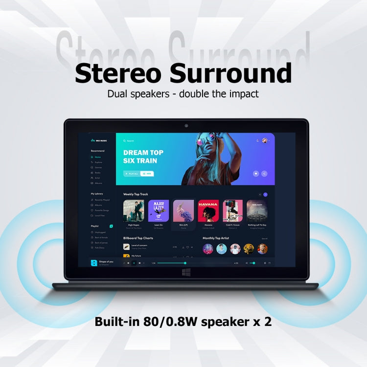 Windows 10, Intel Celeron J3455 Quad Core, Support TF Card & HDMI & Bluetooth & Dual WiFi, with Keyboard