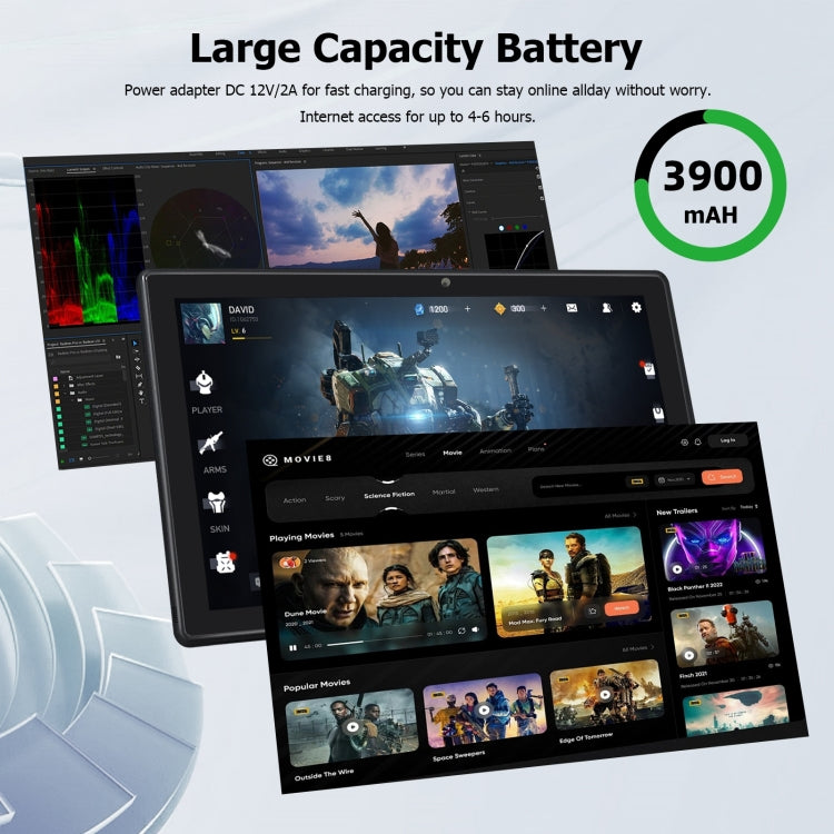 LZ1003 Tablet PC, 10.1 inch, 8GB+128GB, Windows 11, Intel Gemini Lake N4000 Dual Core, with Keyboard