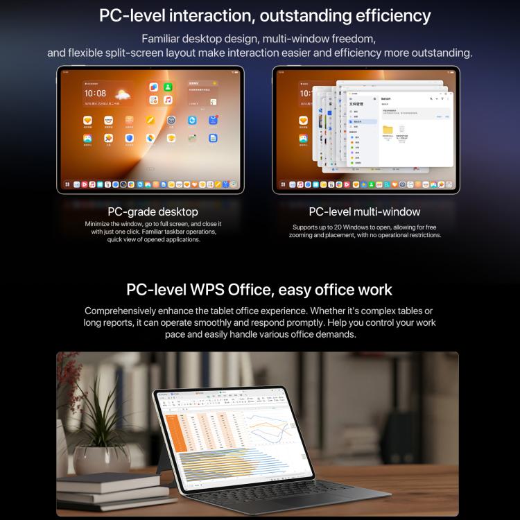 Honor MagicPad3 Pro 13.3 inch WiFi Tablet PC, 16GB+512GB MagicOS 10.0 Qualcomm Snapdragon 8 Lite Gen5 Octa Core