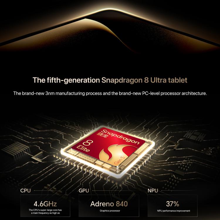 Honor MagicPad3 Pro 13.3 inch WiFi Tablet PC, 16GB+512GB MagicOS 10.0 Qualcomm Snapdragon 8 Lite Gen5 Octa Core