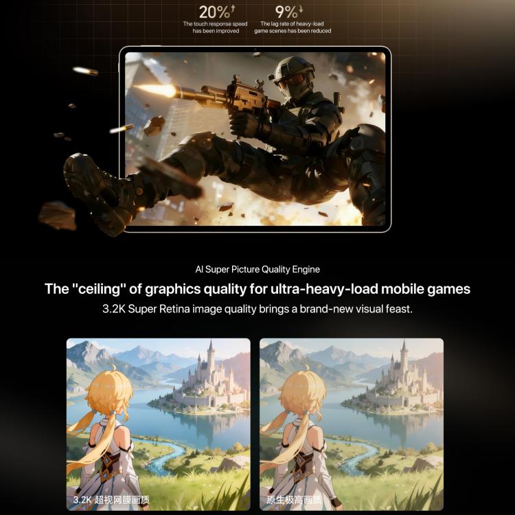 Honor MagicPad3 Pro 13.3 inch WiFi Tablet PC, 16GB+512GB MagicOS 10.0 Qualcomm Snapdragon 8 Lite Gen5 Octa Core