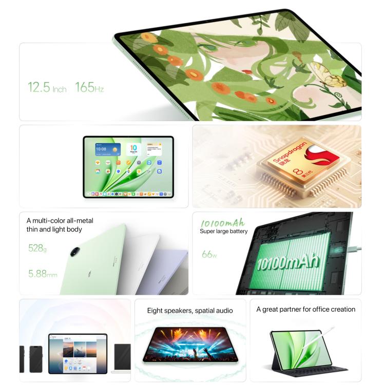 Honor MagicPad3 12.5 inch WiFi Tablet PC, 8GB+256GB MagicOS 9.0.1 Qualcomm Snapdragon 8 Gen3 Octa Core