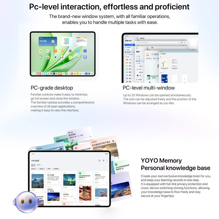 Honor MagicPad3 12.5 inch WiFi Tablet PC, 8GB+256GB MagicOS 9.0.1 Qualcomm Snapdragon 8 Gen3 Octa Core