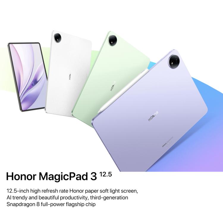 Honor MagicPad3 12.5 inch WiFi Tablet PC, 12GB+256GB MagicOS 9.0.1 Qualcomm Snapdragon 8 Gen3 Octa Core