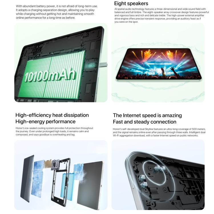 Honor MagicPad3 12.5 inch WiFi Tablet PC, 12GB+256GB MagicOS 9.0.1 Qualcomm Snapdragon 8 Gen3 Octa Core