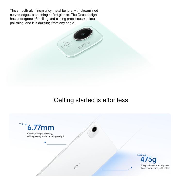 Honor Pad X9 Pro WiFi Tablet PC, 11.5 inch 6GB+128GB MagicOS 9.0 Qualcomm Snapdragon 685 Octa Core