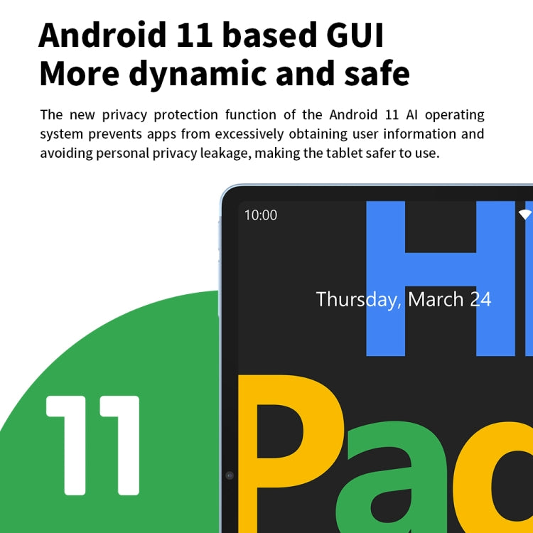 Android 11 Unisoc T618 Octa Core up to 2.0GHz, Support Dual SIM & WiFi & Bluetooth, Global Version with Google Play, US Plug